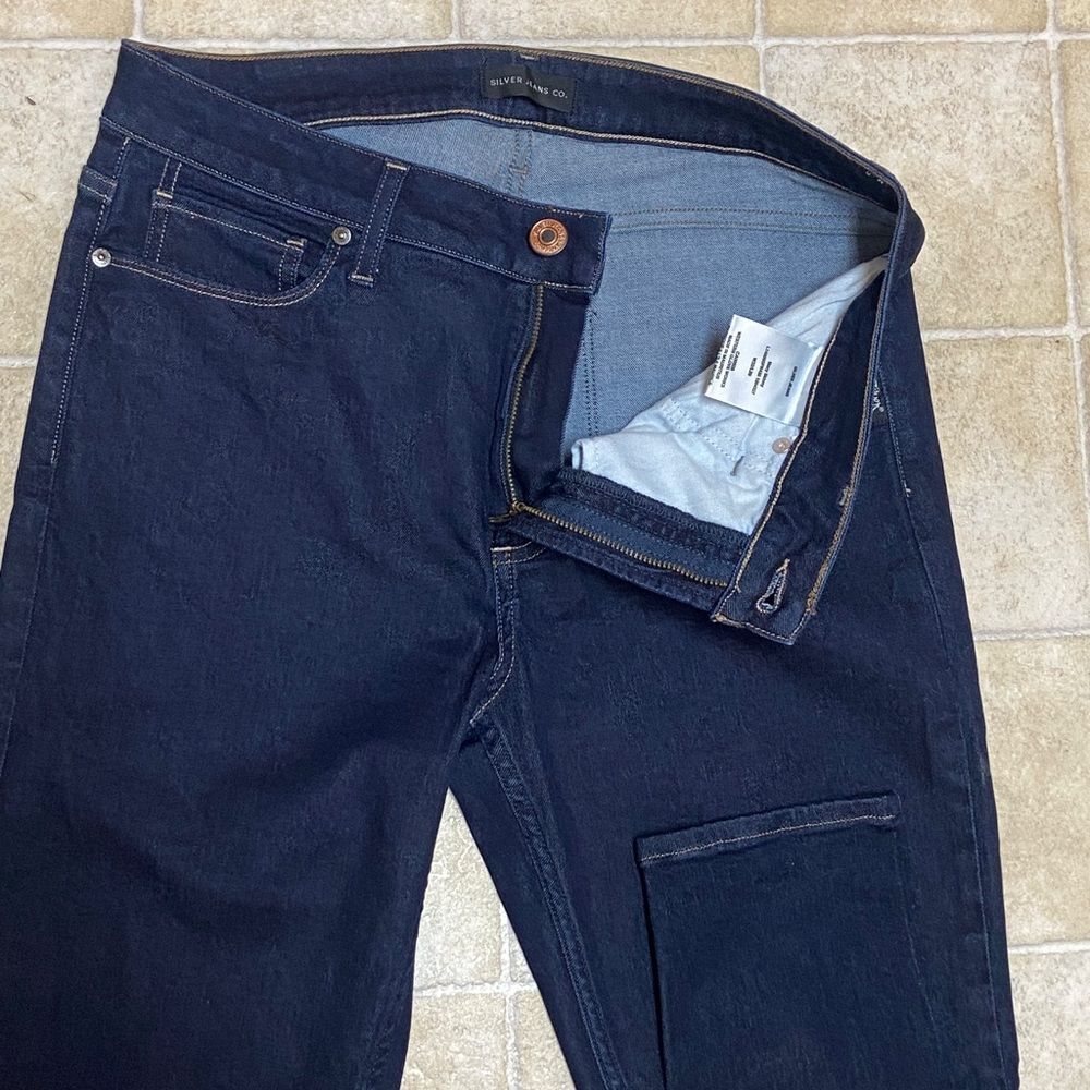 SILVER JEANS CO Classic Dark Blue Women's Skinny Jeans Size W32/L29